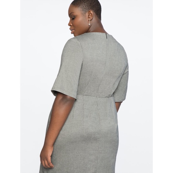 Eloquii Tie Front Work Dress - Picture 3 of 6